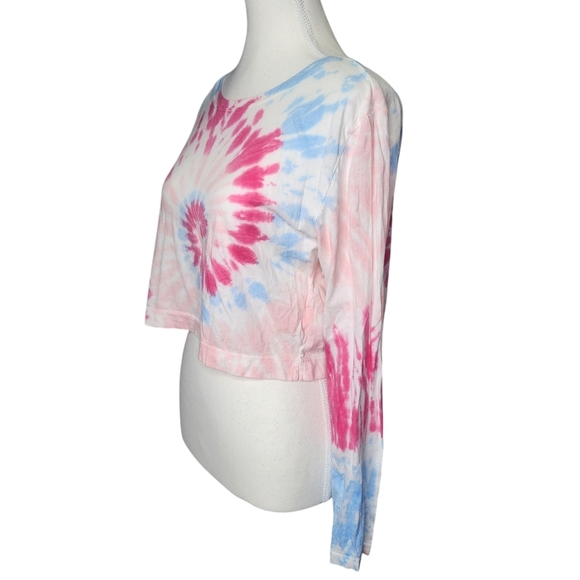Sundown by Splendid Tie-Dye Long Sleeve Crop Top - Picture 3 of 7